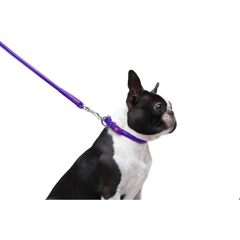 Okrúhle kožené vodítko fialovej farby 122cm, Šírka: 13 mm