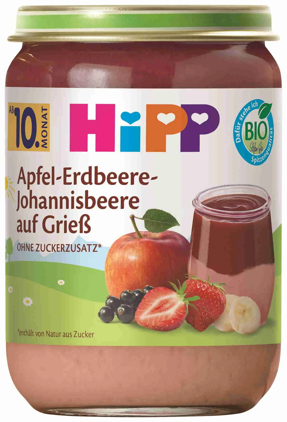 Krupička s jablkami, jahodami a čiernymi ríbezľami 190 g
