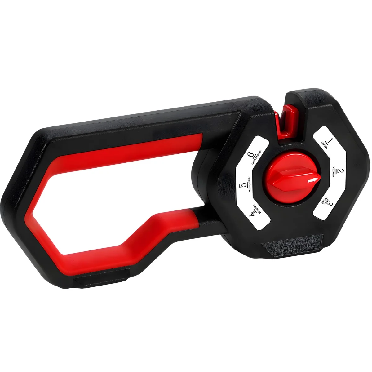 Multifunkčná ručná brúska na nože 6v1, ergonomická, protišmyková čierna a červená