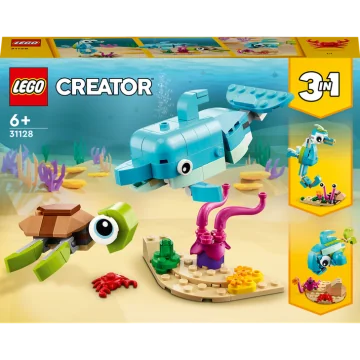 LEGO® Creator 31128 Delfín a korytnačka 1×1 ks, lego stavebnica