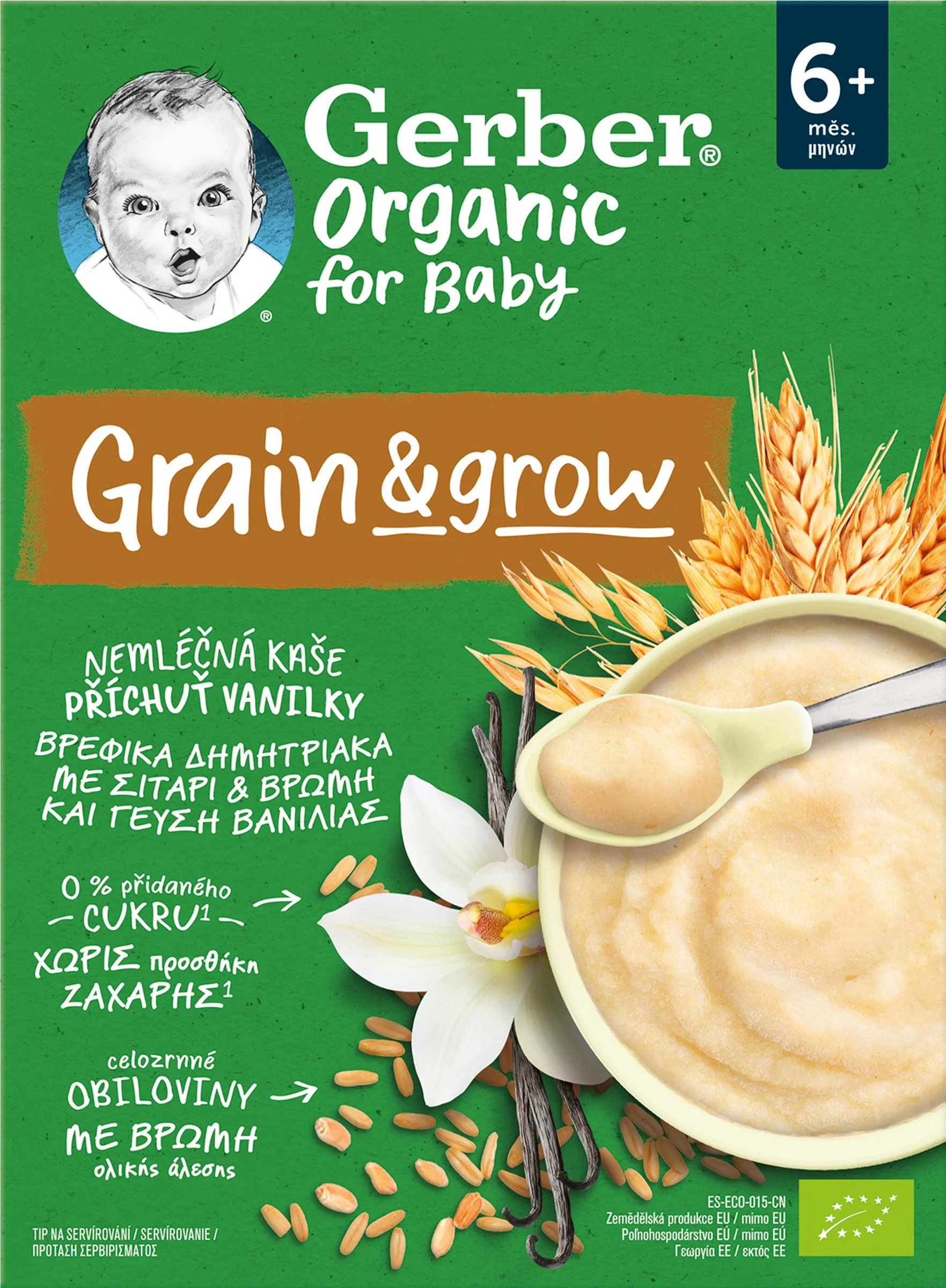 Gerber Organic Nemliečna KAŠA 1x200 g, pšenično-ovsená BIO (od ukonč. 6.mesiaca)