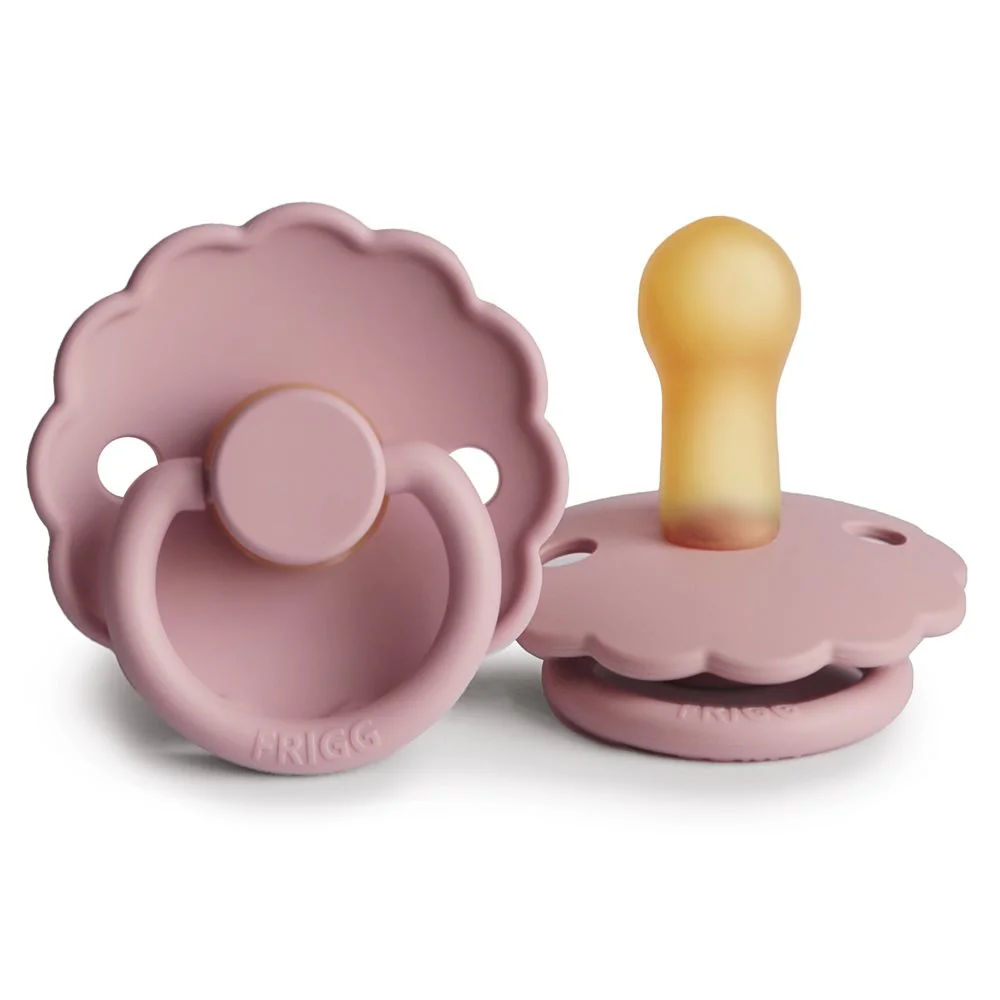 FRIGG Daisy kaučuk cumlík Baby Pink, +6m 1×1 ks, cumlík
