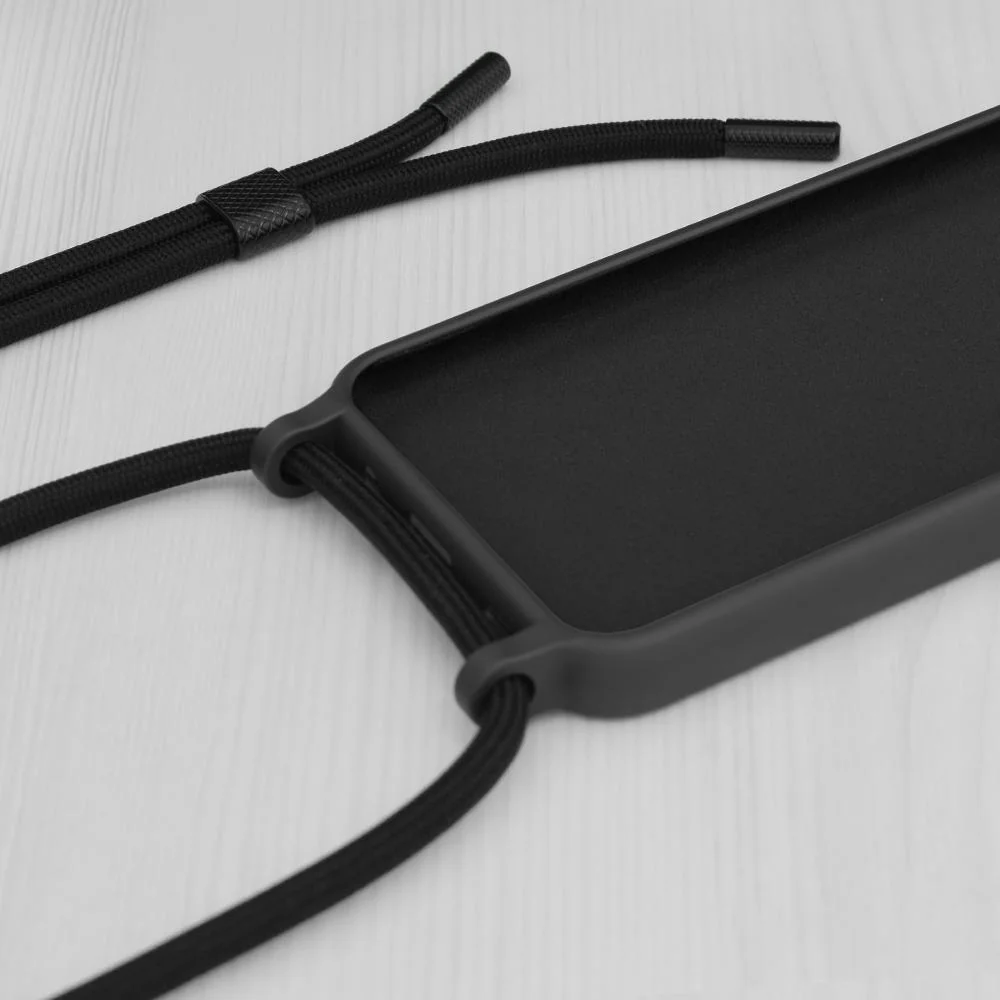 Puzdro s crossbody šňurkou pre iPhone 15 Pro Max - Čier
