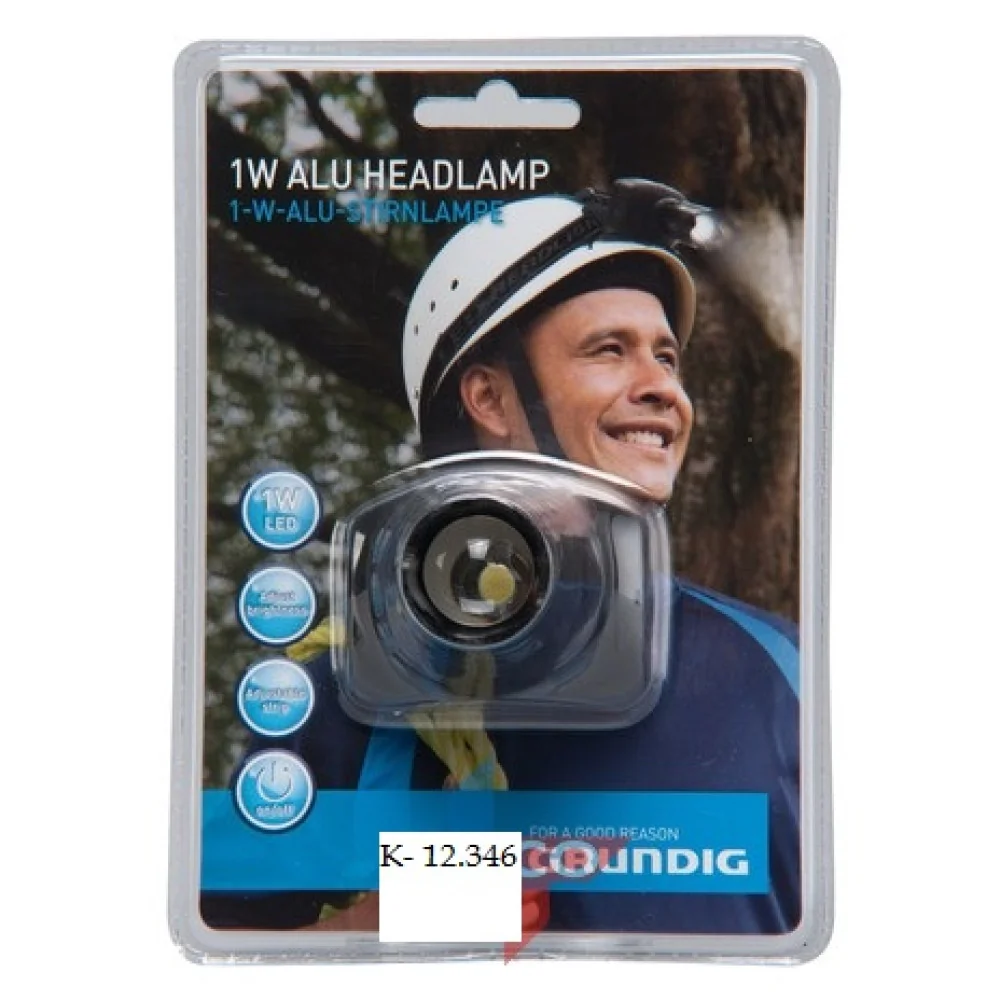 1W hliníková čelová lampa Grundig