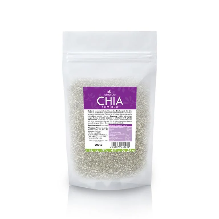 Allnature Chia Semienka 1×200 g, semienka