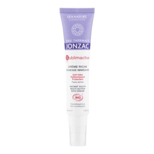 JONZAC Sublimactive NOČNÝ REGENERAČNÝ KRÉM BIO proti starnutiu pleti a vráskam 1×40 ml, nočný regeneračný krém