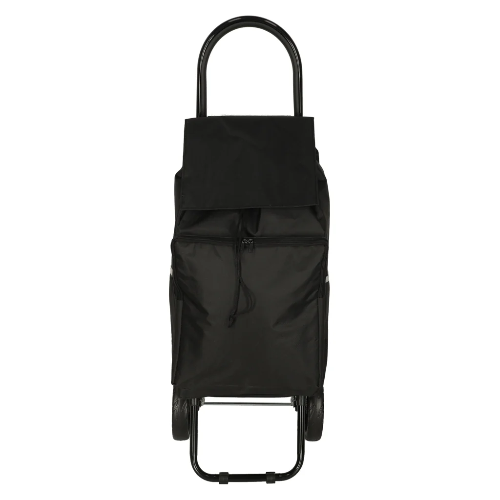 Nákupný vozík na kolieskach 95 cm čierny s termo vreckom 34 l 30 kg