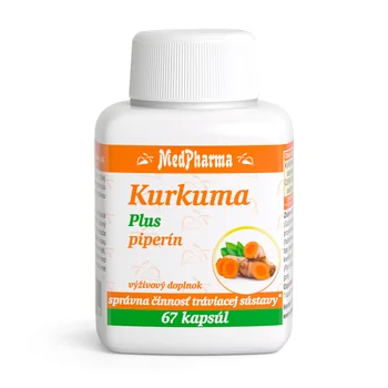 MedPharma Kurkuma Plus piperín 1×67 cps, výživový doplnok