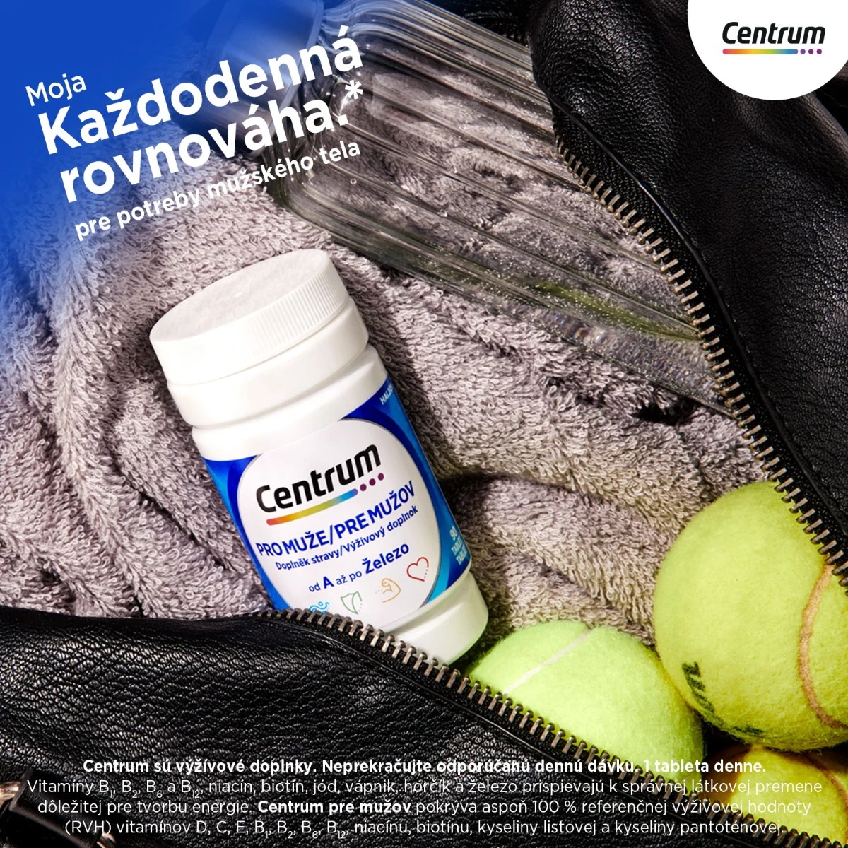 CENTRUM pre mužov, 90 tabliet 1x90 tbl, multivitamín pre dospelých s vitamínmi a minerálmi