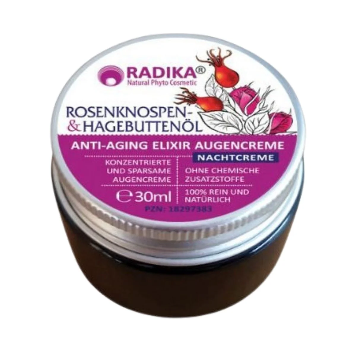 Anti-aging očný krém s ružovými púčikmi a šípkovým olejom - 30 ml - Bioherba