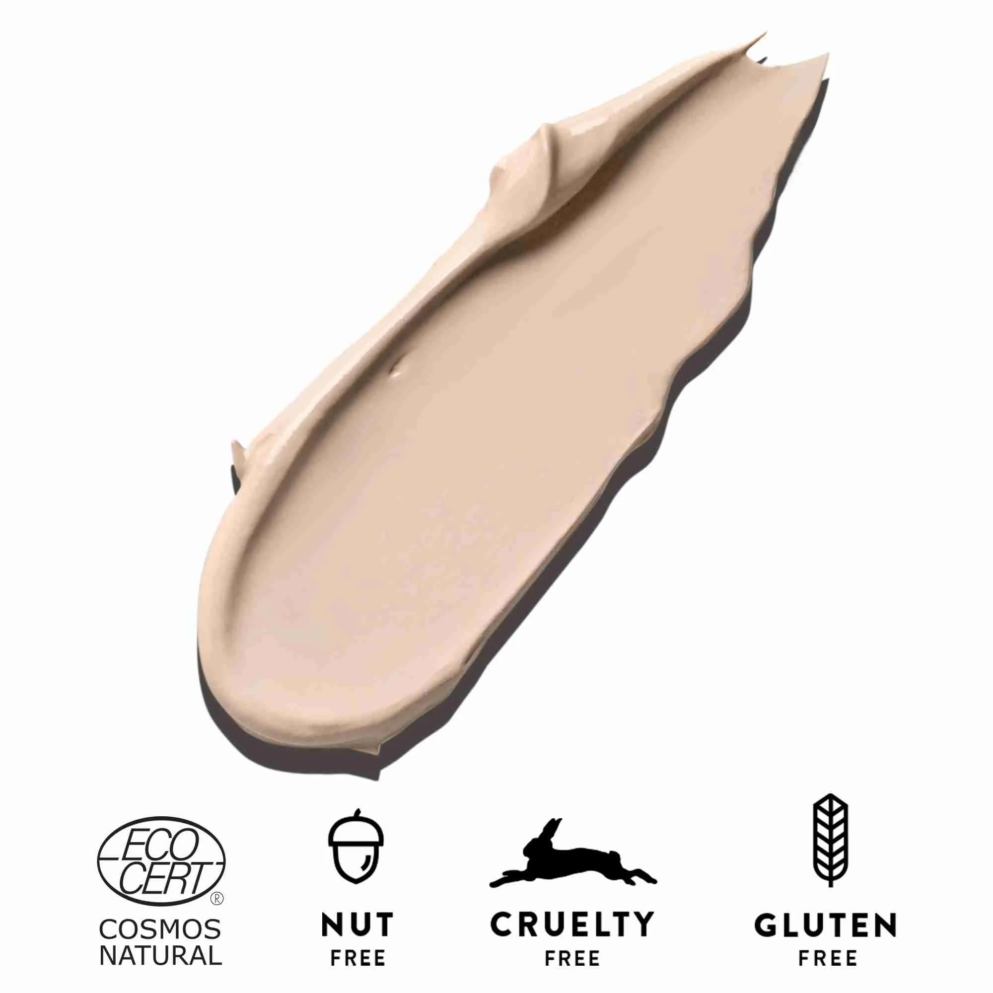 MÁDARA SKINONYM Polomatný Make-up s peptídmi Porcelain 1×30ml, Prírodný certifikovaný make-up