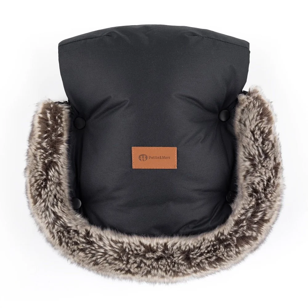Petite&Mars rukavice na kočík Furry Forever Black