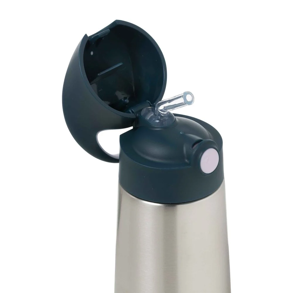 Termoska na pitie so slamkou 350 ml indigo/ružová