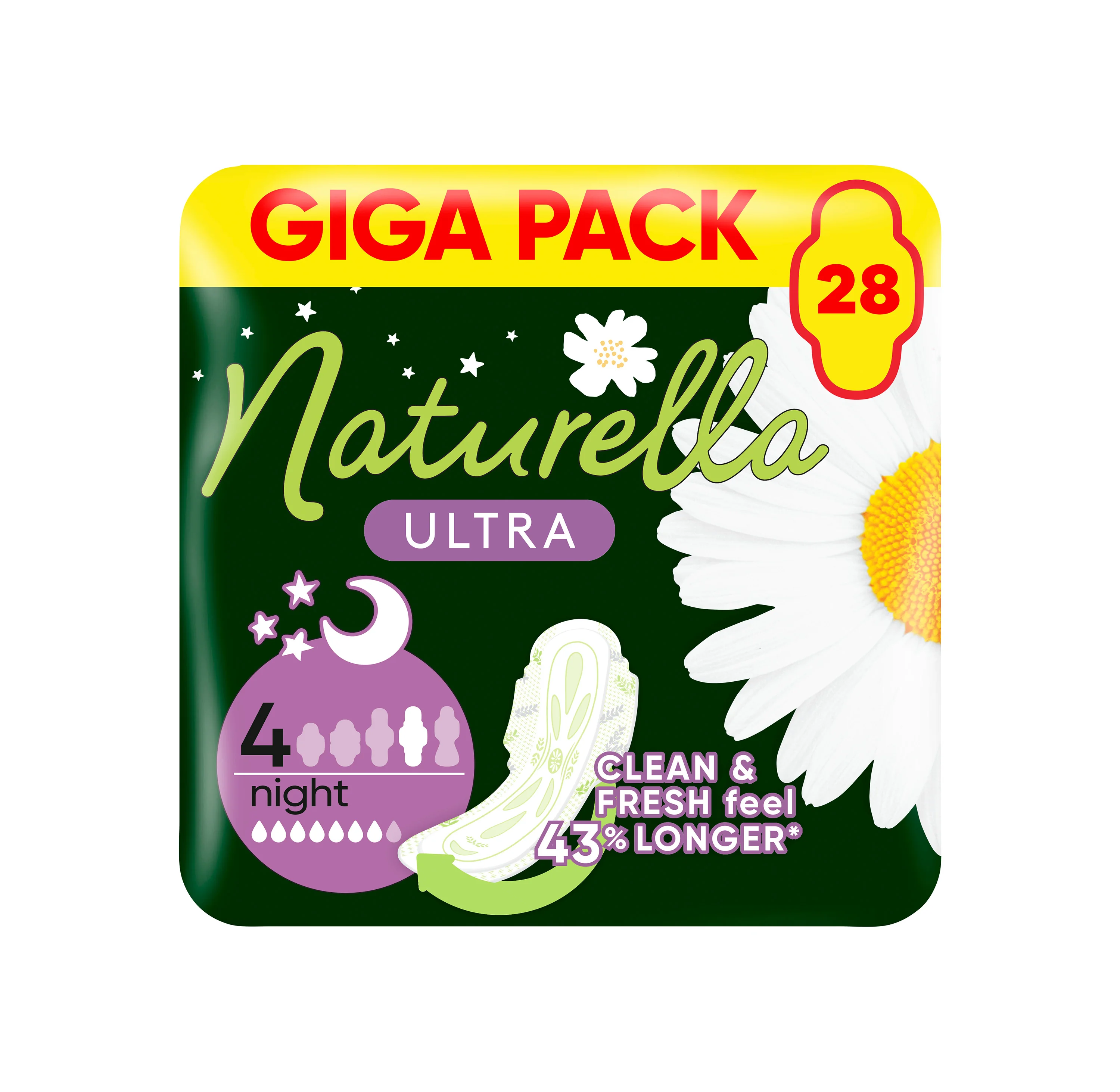 Naturella Ultra Night vložky s krídelkami 28ks, veľkosť 4 28 ks