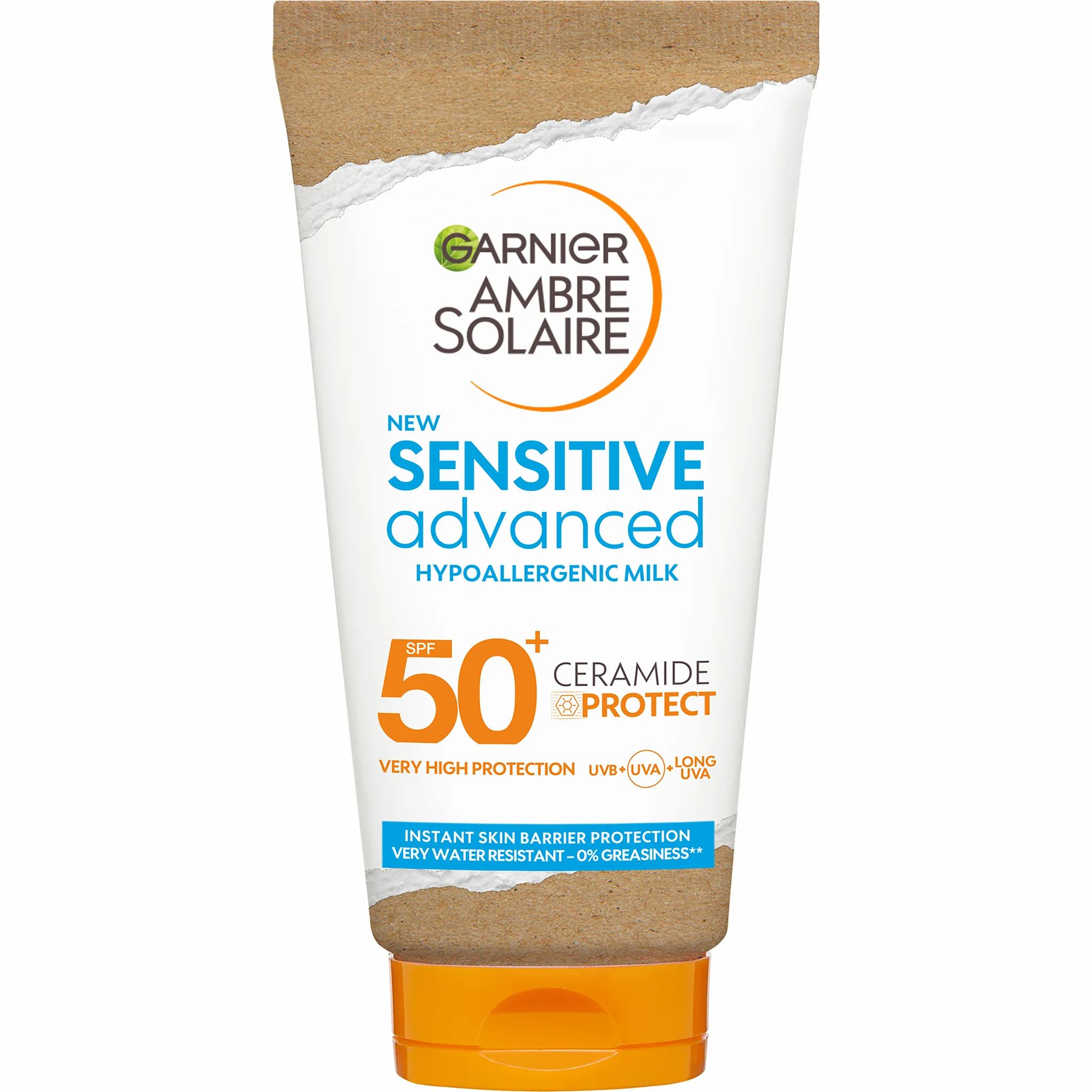 GARNIER Ambre Solaire Sensitive Advanced pre deti SPF 50+ 1×50 ml, opaľovacie mlieko s veľmi vysokou ochranou pre deti už od 6 mesiacov OF 50+