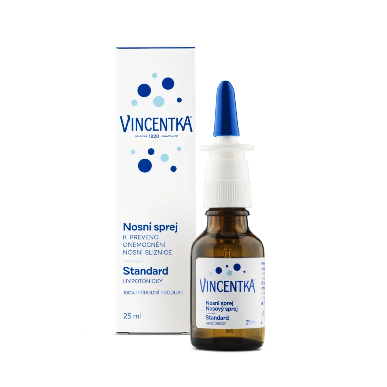 VINCENTKA Nosový sprej standard hypotonický 1×25 ml, mechanický sprej