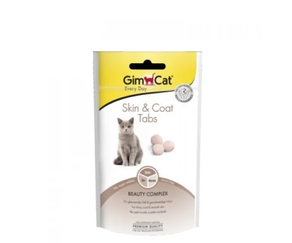 Gimcat Skin&Coat Tabs 1×40 g, maškrta pre mačky