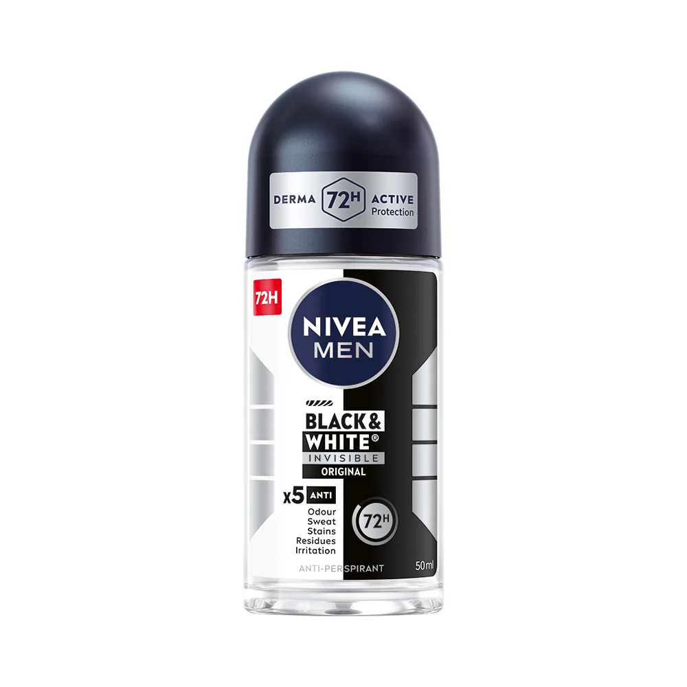 NIVEA Guličkový antiperspirant pre mužov Black&White Original 50 ml