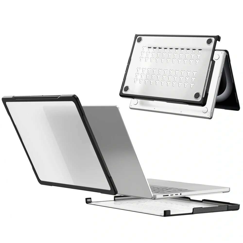 Tech-Protect Velar puzdro na MacBook Pro 16'' M1-M5 / M5 Pro / M5 Pro Max 2021-2026, čierne / priesvitné