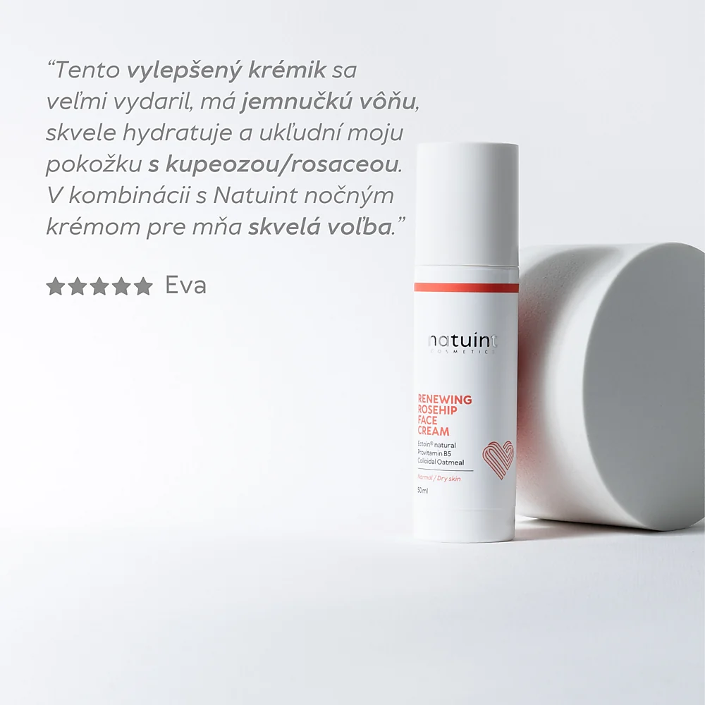 Natuint cosmetics - Šípkový krém na tvár Renewing Rosehip Face Cream