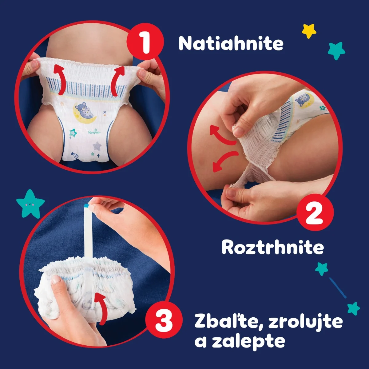 Pampers Night Pants S5 22ks (12-17kg) 1×22 ks, detské plienkové nohavičky
