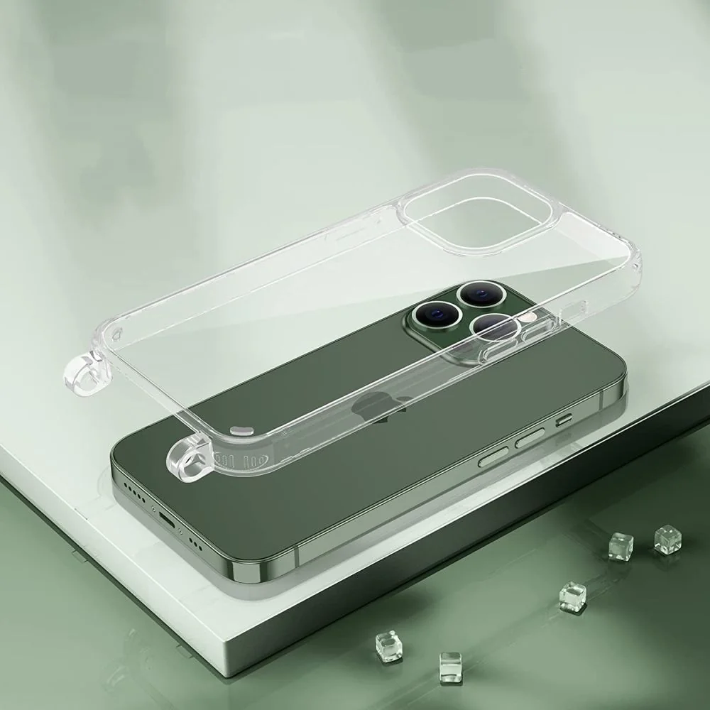 Tech-Protect FlexAir Chain kryt na iPhone 14 Pro, čierny/ružový