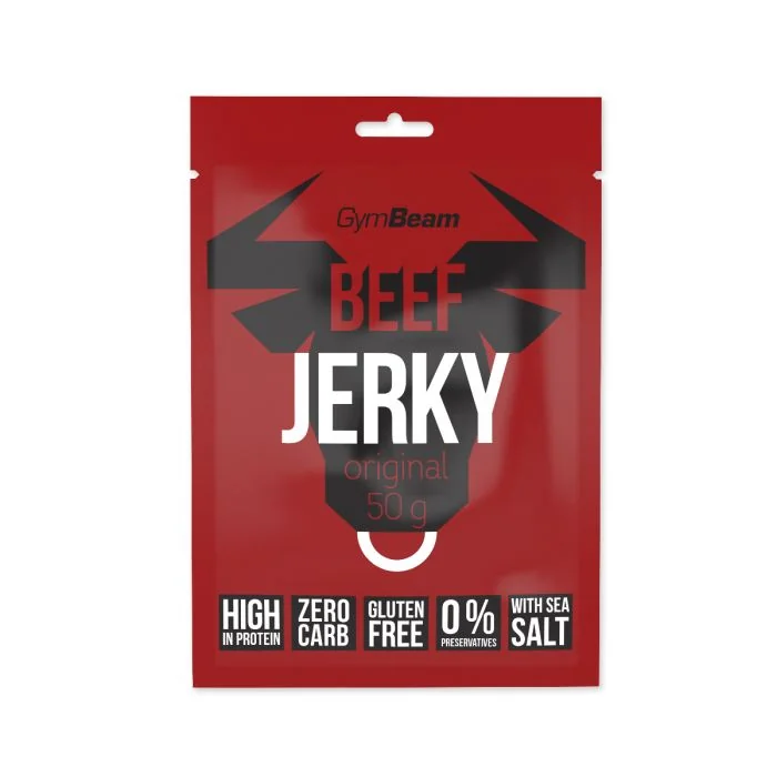 Gymbeam sušené mäso beef jerky barbecue 50 g 1×50 g barbecue