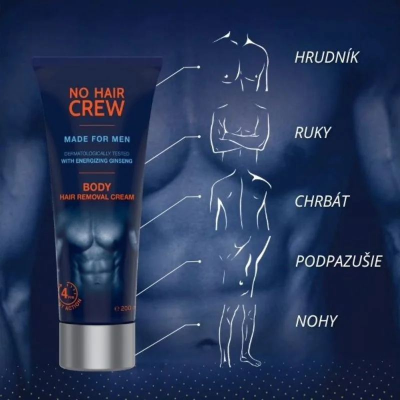 TRIOSET No Hair Crew Body + Intimate + Tekutý púder