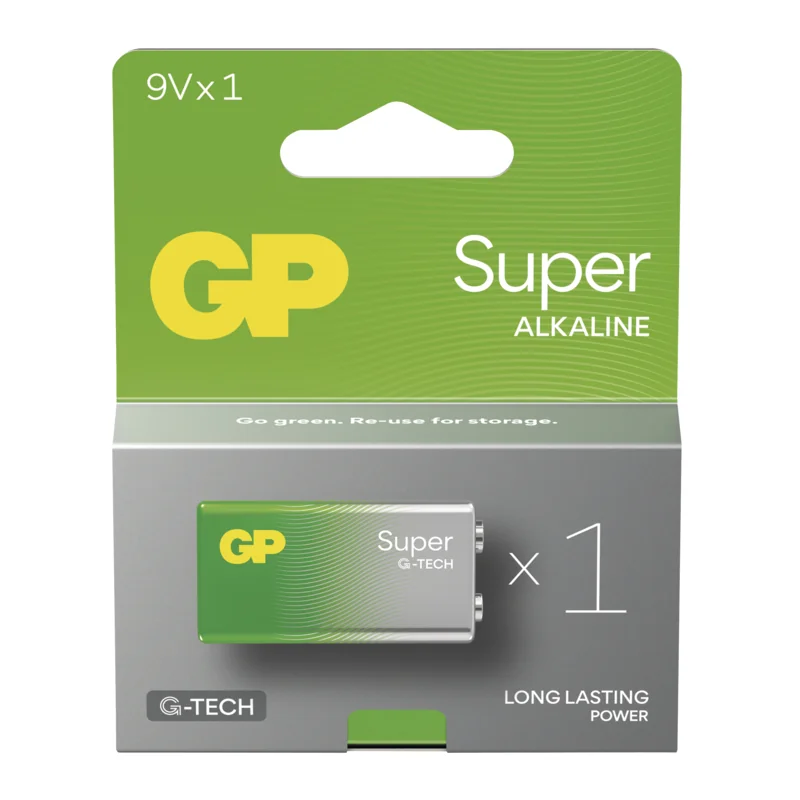 GP alkalická batéria SUPER 9V (6LF22) 1×1 ks, alkalická batéria