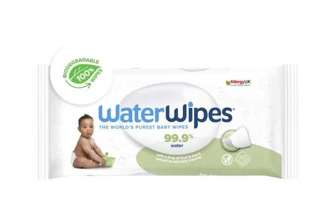 WATERWIPES obrúsky Vlhčené bez obsahu plastov Soapberry 60 ks 1×60 ks