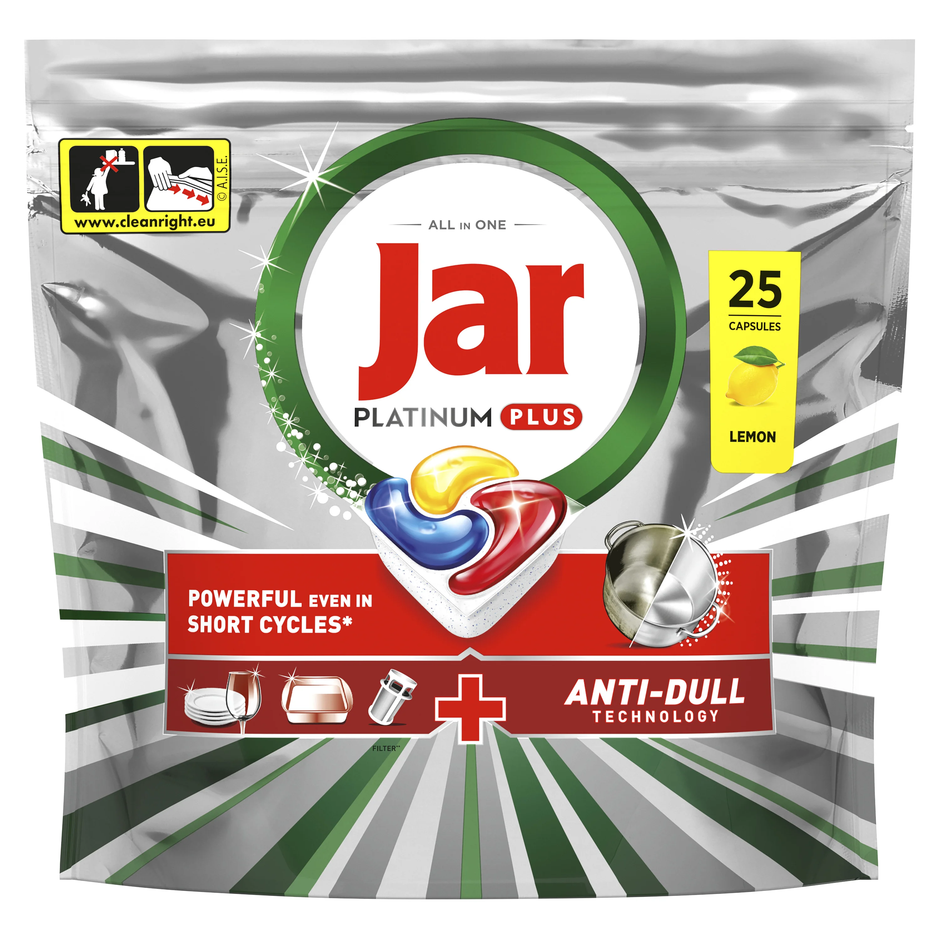 Jar Platinum Plus Lemon tablety do umývačky riadu 125 ks
