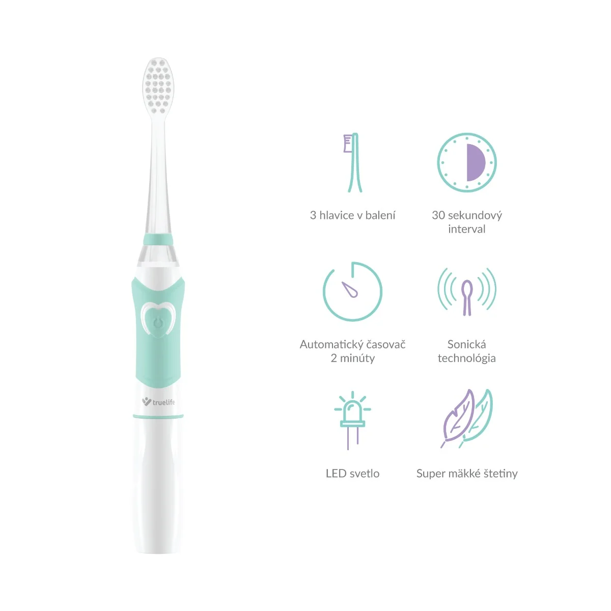 TrueLife SonicBrush Kid G 1×1 ks, sonická zubná kefka pre deti