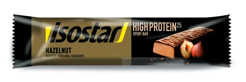 Isostar BAR PROTEIN 25% Lieskový oriešok 1×35 g, proteínová tyčinka