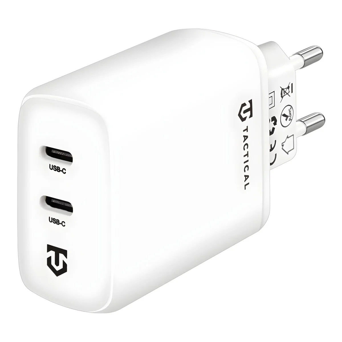 Sieťová nabíjačka 2x USB-C 40W Biela Rýchle a bezpečné nabíjanie