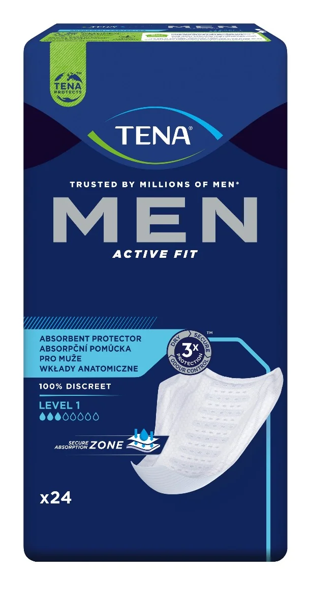 TENA Men Level 1 1×24 ks, inkontinenčné vložky pre mužov
