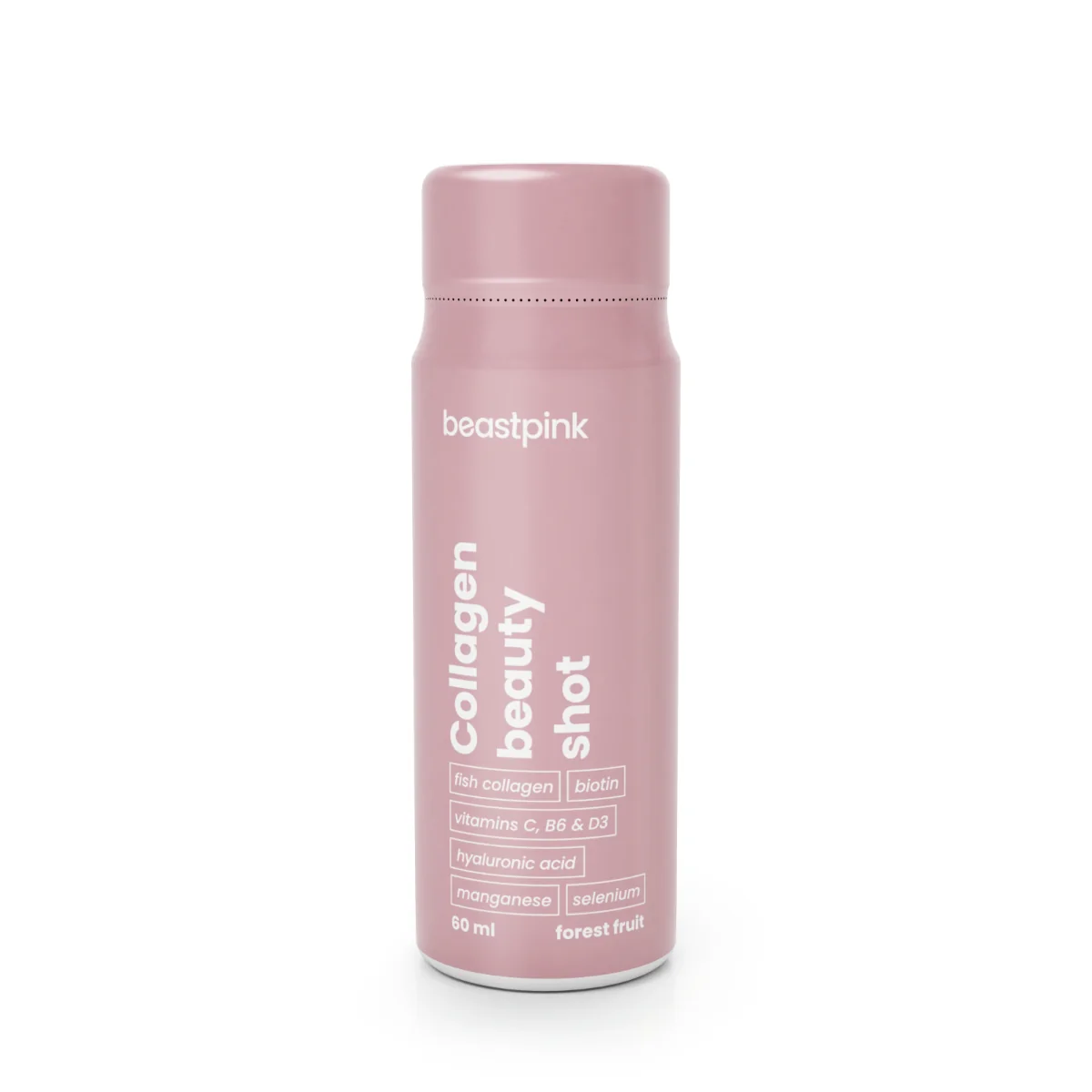 GymBeam Collagen Beauty Shot - BeastPink - lesné ovocie 60 ml