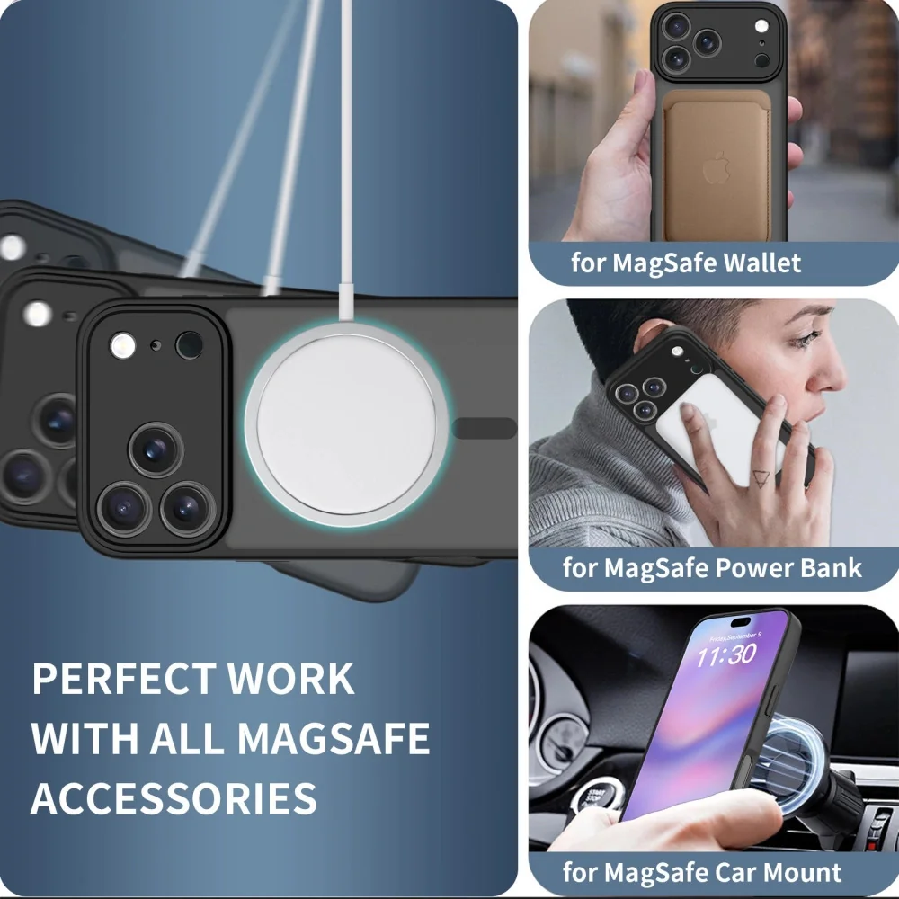 Tech-Protect BasicMag MagSafe kryt na iPhone 17 Pro Max, čierny