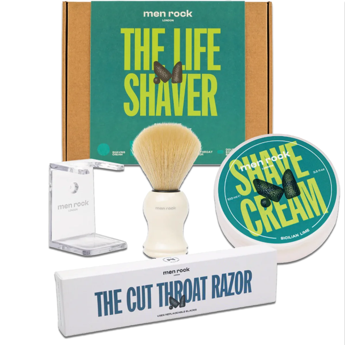 Súprava na holenie pre mužov Men Rock The Life Shaver Limetka