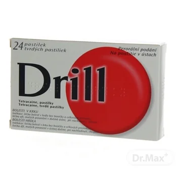 DRILL BEZ CUKRU tvrdé pastilky 1×24 tbl, liek