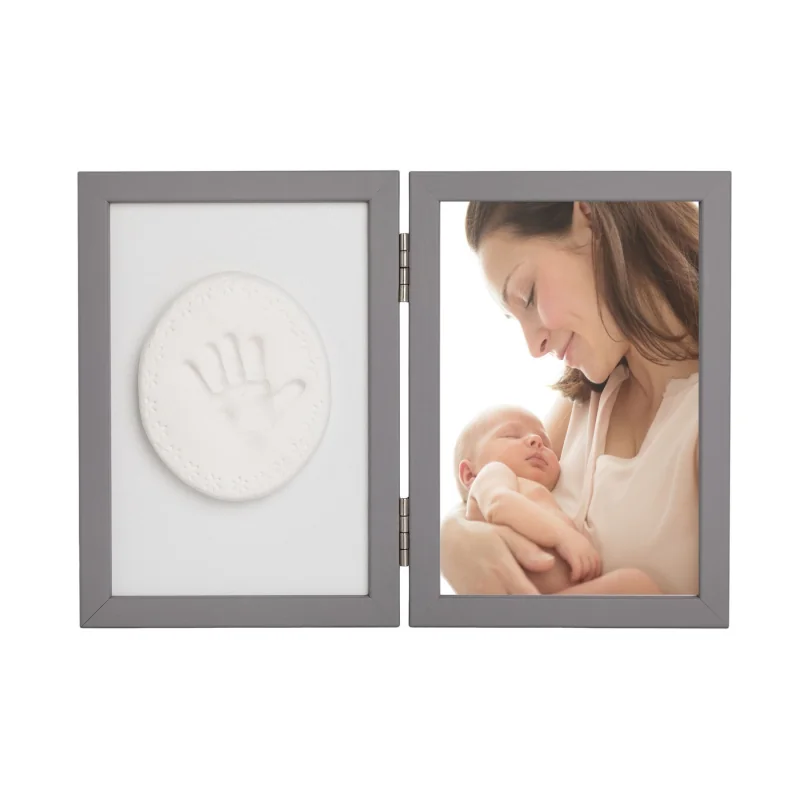 Baby Otisk Sada pre odtlačok, rámik s hlinou šedý OB-16___N10/20