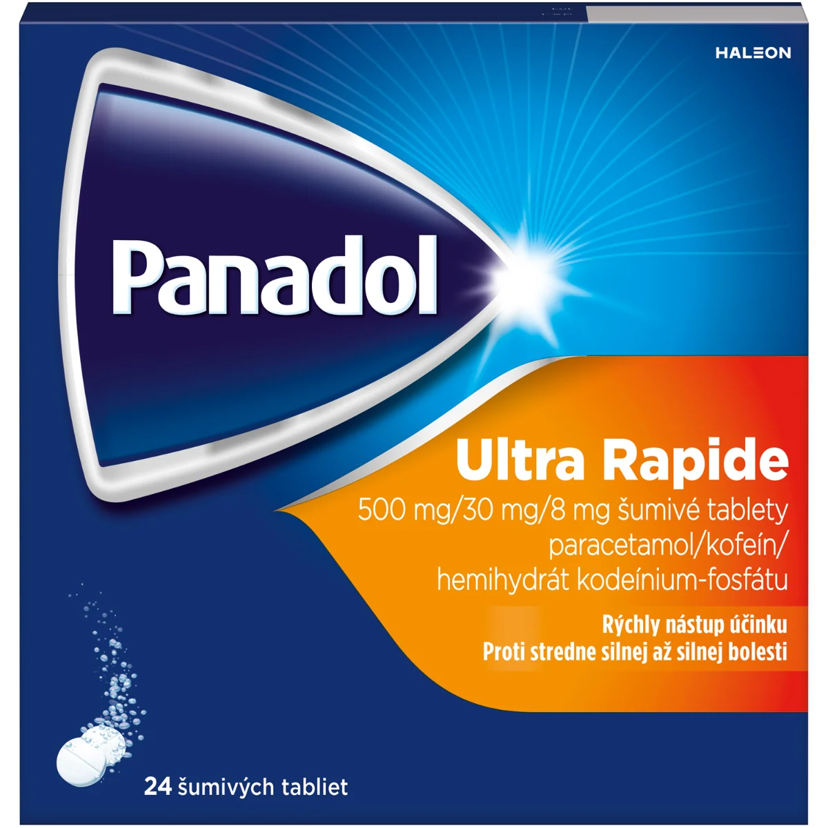 Panadol ULTRA RAPIDE 1x24 tbl, stredne silná až silná bolesť