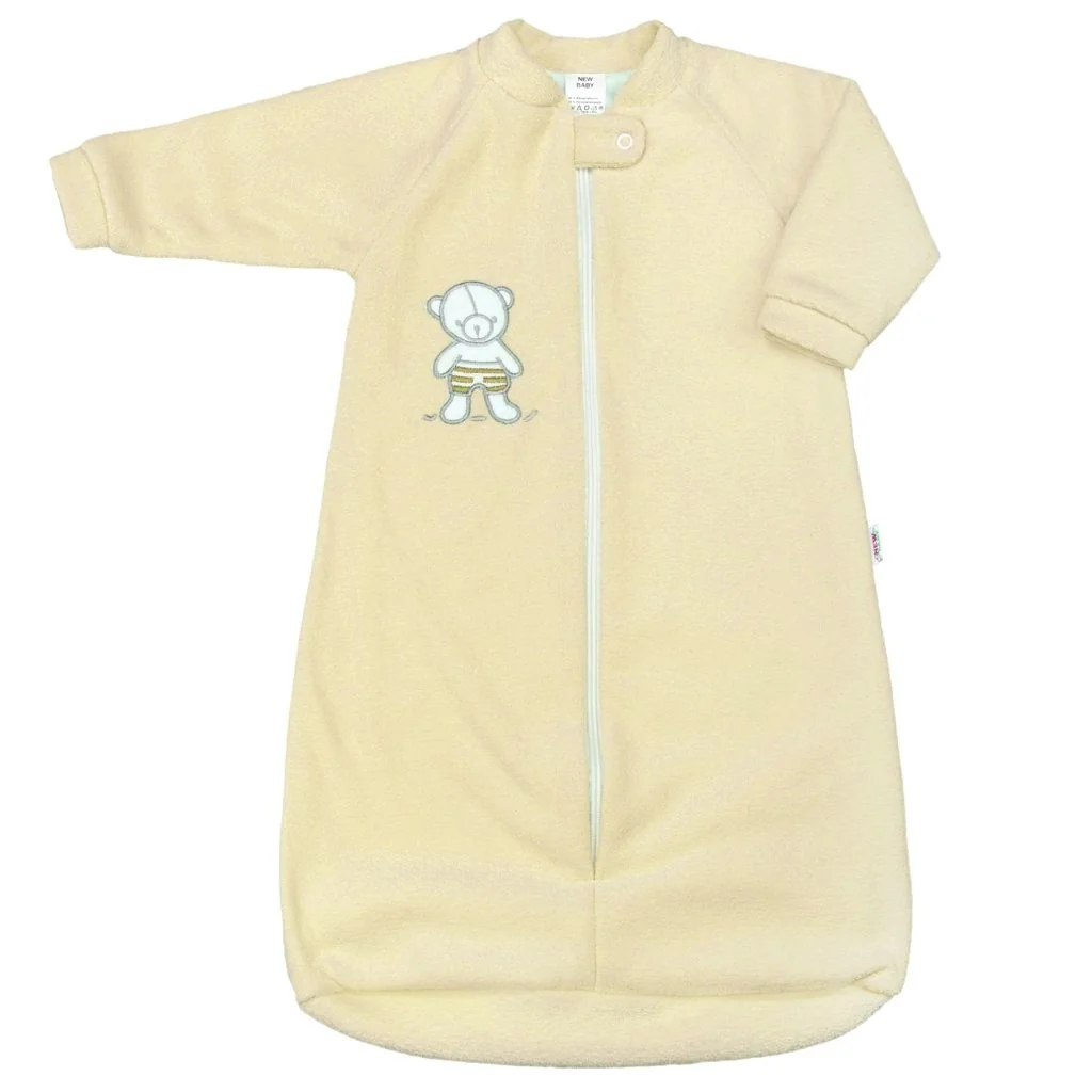 Dojčenský froté spací vak New Baby medvedík žltý 86 (12-18m),