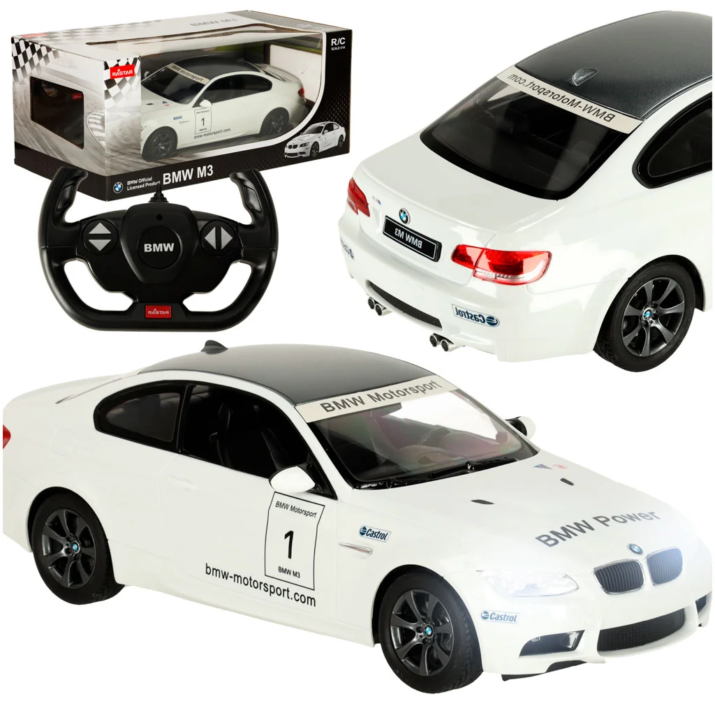 Auto, autíčko na diaľkové ovládanie - BMW M3 1:14 biele Rastar