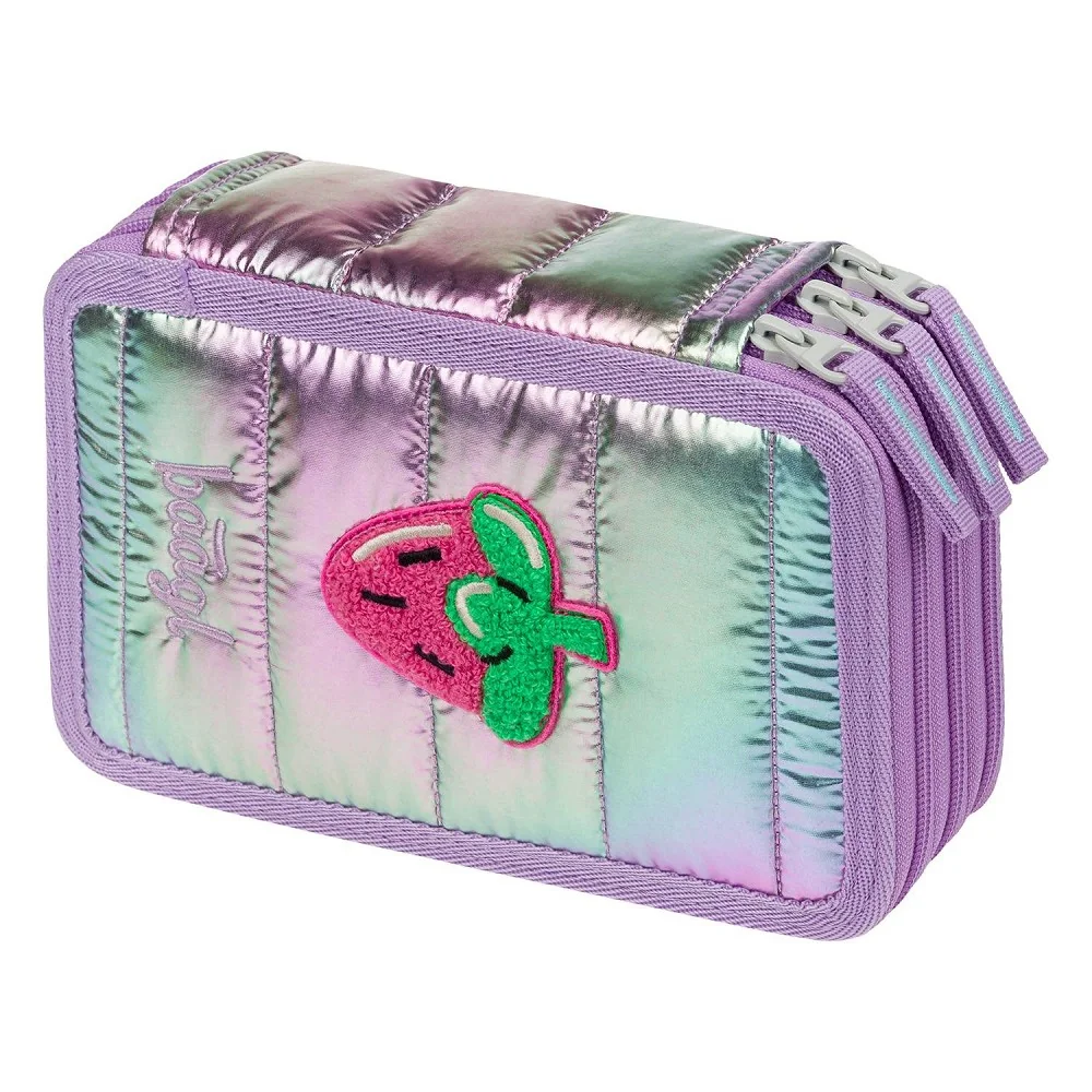 Školský trojposchodový peračník Lavender fialový, 3 chlopne