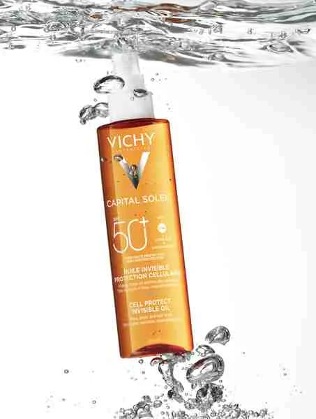 VICHY Capital Soleil neviditeľný olej SPF50+ 1×200ml, neviditeľný olej s SPF50+
