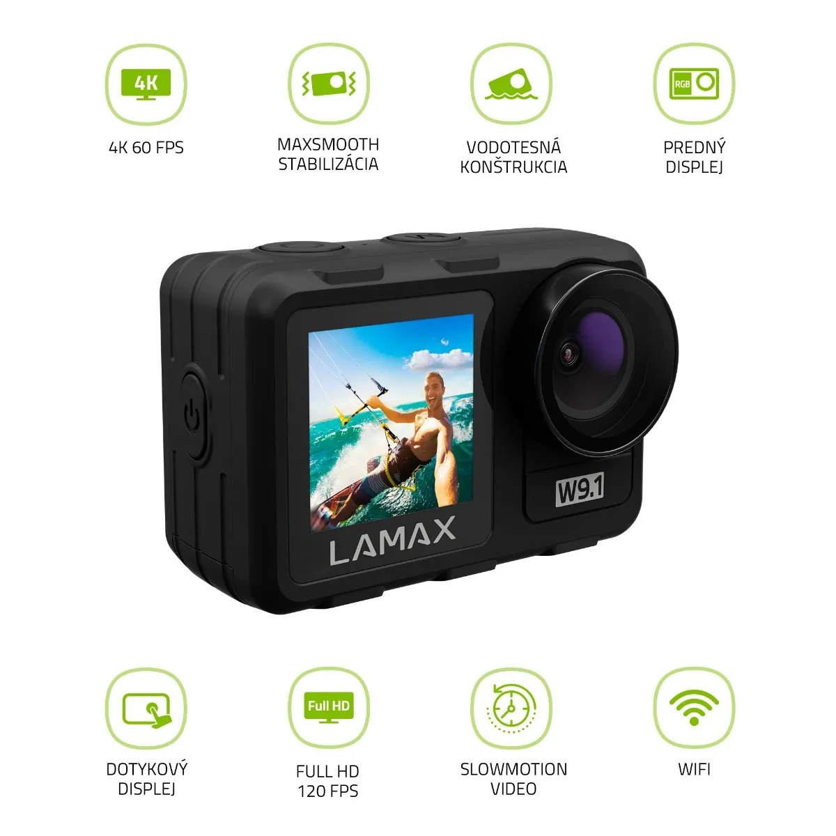 LAMAX W9.1 1×1 ks, 4K kamera