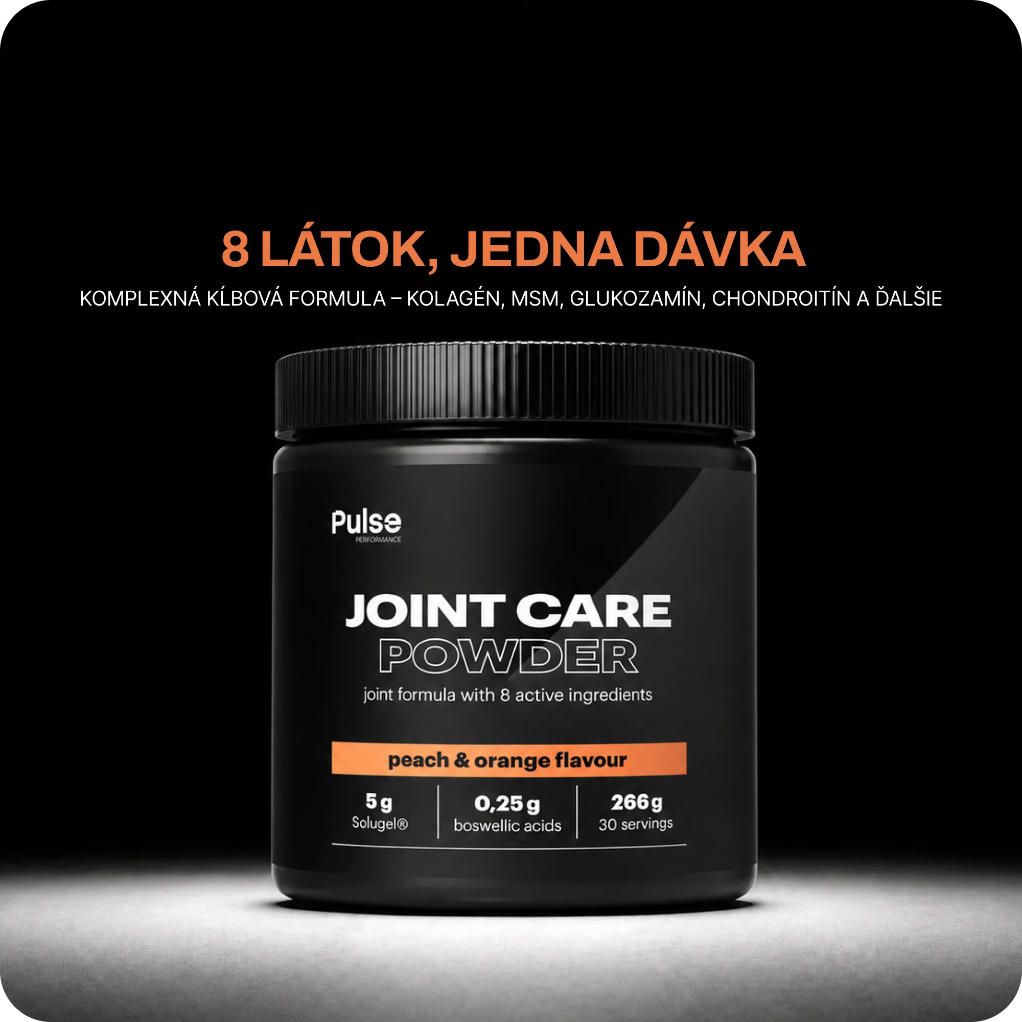 Pulse Joint Care Powder broskyňa-pomaranč 266 g