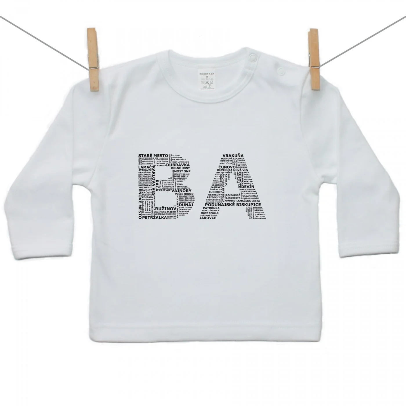 Boodyy Tričko s dlhým rukávom BA (Bratislava) Veľkosť: 122