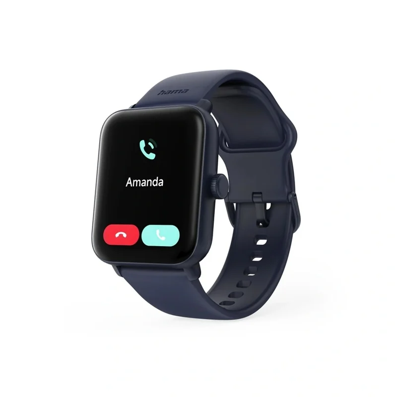 Hama 6010, smart hodinky GPS, telefonovanie, vode odolné IP68/3 ATM, Siri/Google Assistant, modré