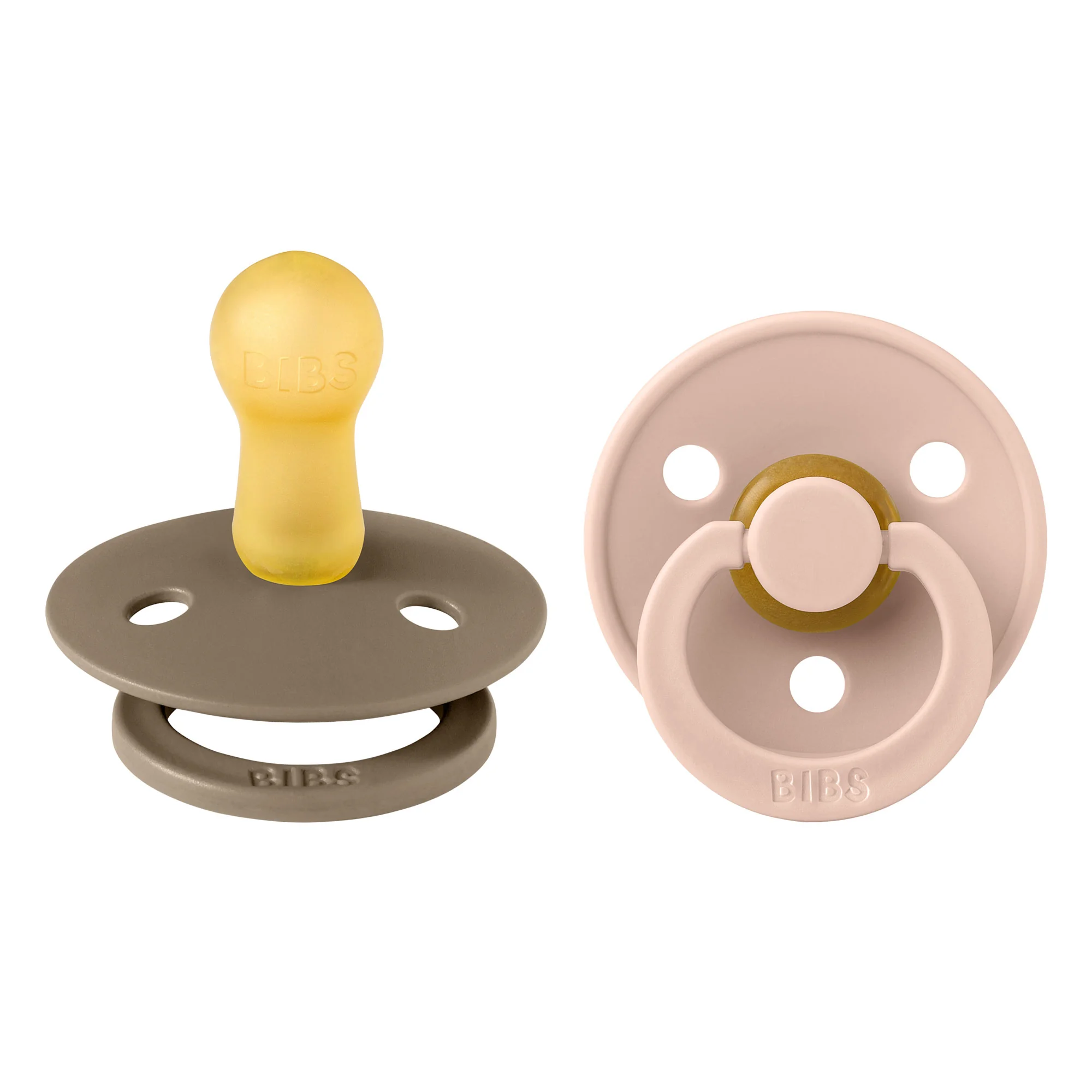 BIBS Colour cumlíky z prírodného kaučuku 2ks veľkosť 2 - Dark Oak / Blush